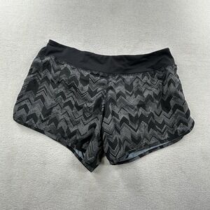 Rabbit Shorts Womens Large Black Chevron 3" Lined Running Performance